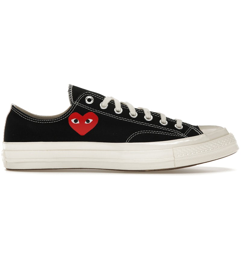 Converse Comme des Garçons PLAY x Chuck 70 Low 'Single Heart - Black' (A08804C)