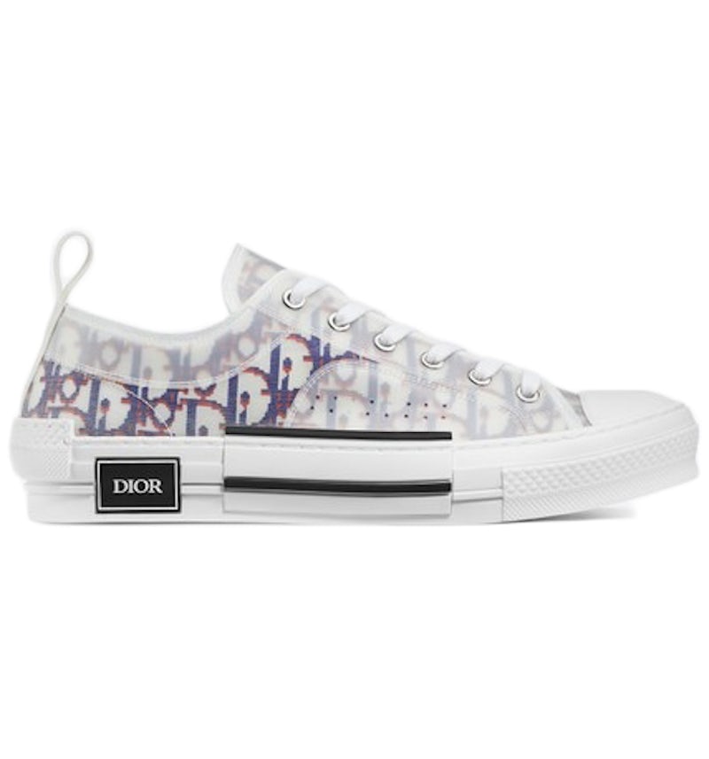 Dior B23 Low Top Red Blue Oblique (3SN249YTG_H563)