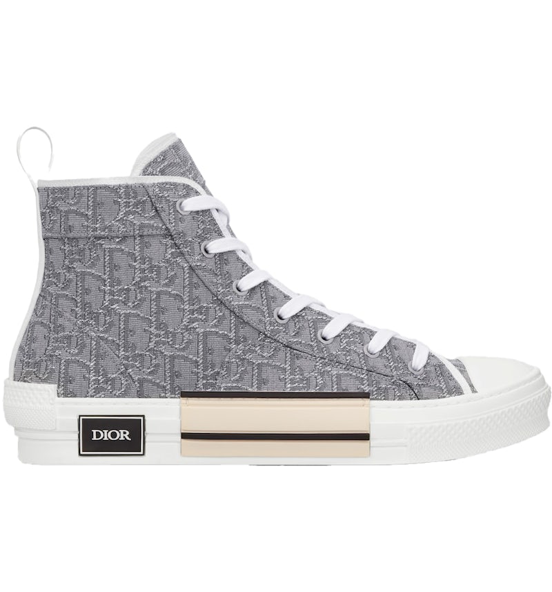 Dior B23 High Top 'Ruthenium Oblique Jacquard' Grey/White (3SH126ZTU_H868)