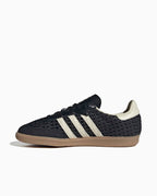 adidas Samba OG 'Basketweave' Core Black/Cream White/Gold Metallic Women's (HQ9282)