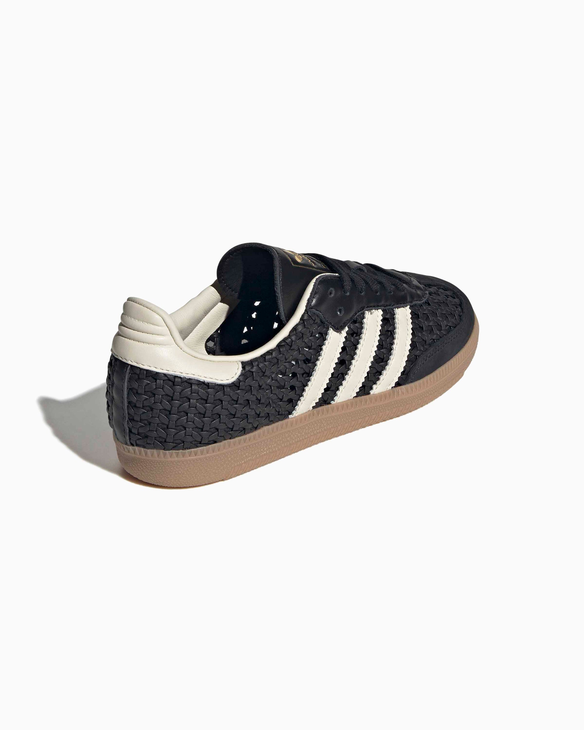 adidas Samba OG 'Basketweave' Core Black/Cream White/Gold Metallic Women's (HQ9282)