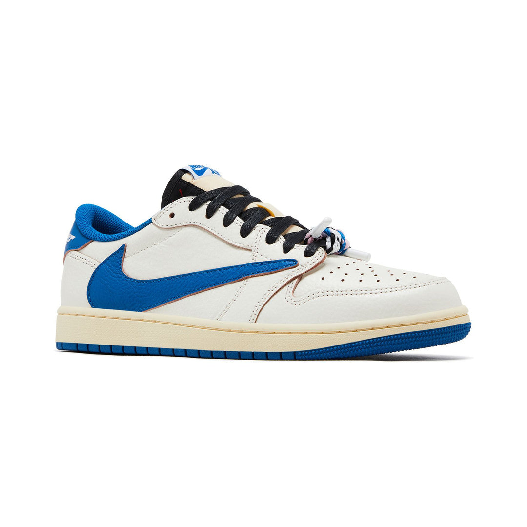 Air Jordan 1 Retro Low OG SP 'Fragment x Travis Scott Sail Military Blue' (DM7866-104)